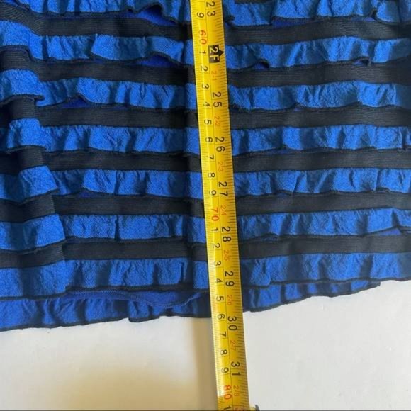 ML Studio 3X Skirt 3Pc Outfit Plus Size 3X Blue Black Color Block Jacket Skirt - Picture 10 of 12